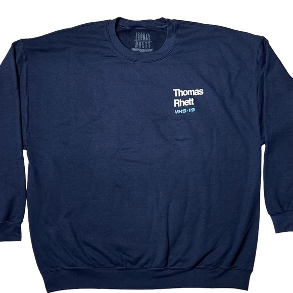 NWOT Thomas Rhett Official VHS-19 Tour Graphic Sweatshirt Navy Unisex 2XL - Picture 2 of 7